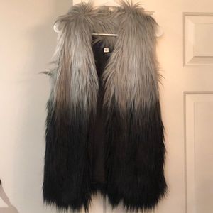 Faux fur vest